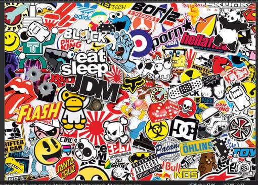 forradores motocicleta y automovil sticker boom 510